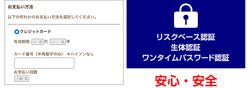 リスクベース認証 生体認証 ワンタイムパスワード認証 安心・安全