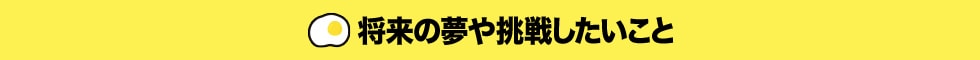 将来の夢や挑戦したいこと